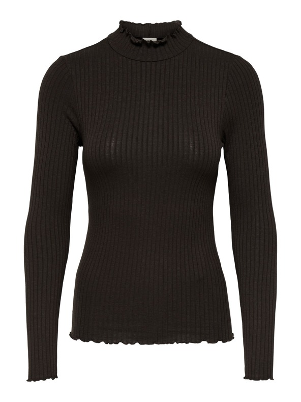 Jacqueline de Yong Majica s dugim rukavima FRANSISKA black coffee
