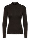 Jacqueline de Yong Majica s dugim rukavima FRANSISKA black coffee