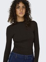 Jacqueline de Yong Majica s dugim rukavima FRANSISKA black coffee