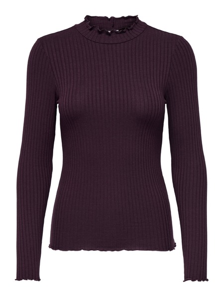 Jacqueline de Yong Majica s dugim rukavima FRANSISKA vinska