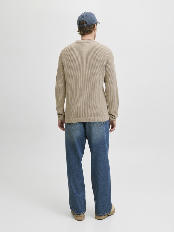Jack & Jones Muški pleteni pulover moonbeam