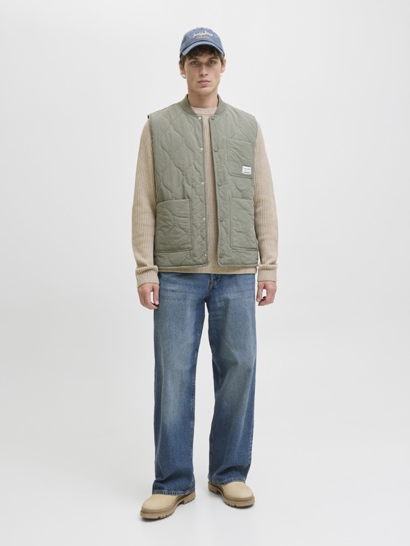 Jack & Jones Muški pleteni pulover moonbeam
