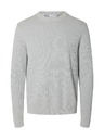 SELECTED Muški strukturirani pulover light grey