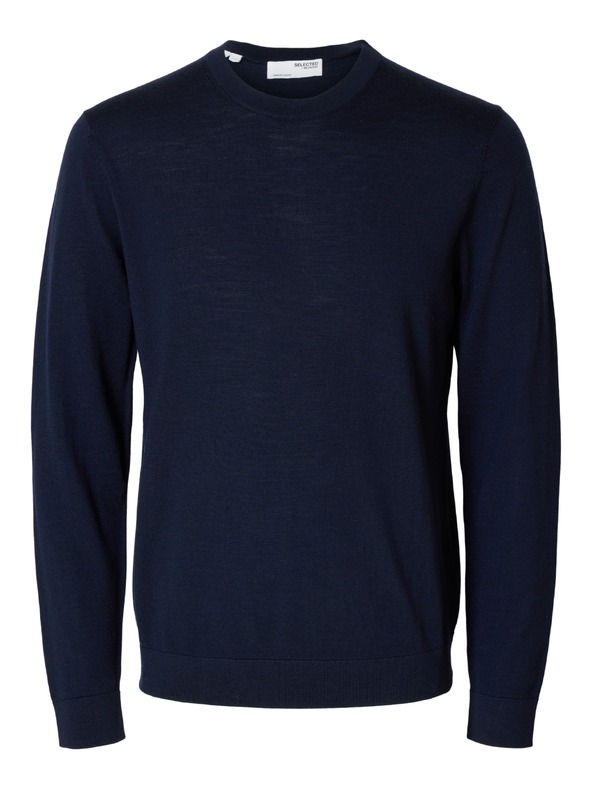 SELECTED Muški merino pulover navy blazer