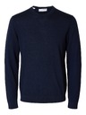 SELECTED Muški merino pulover navy blazer