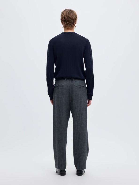 SELECTED Muški merino pulover navy blazer