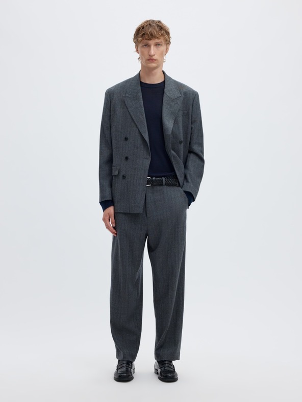 SELECTED Muški merino pulover navy blazer