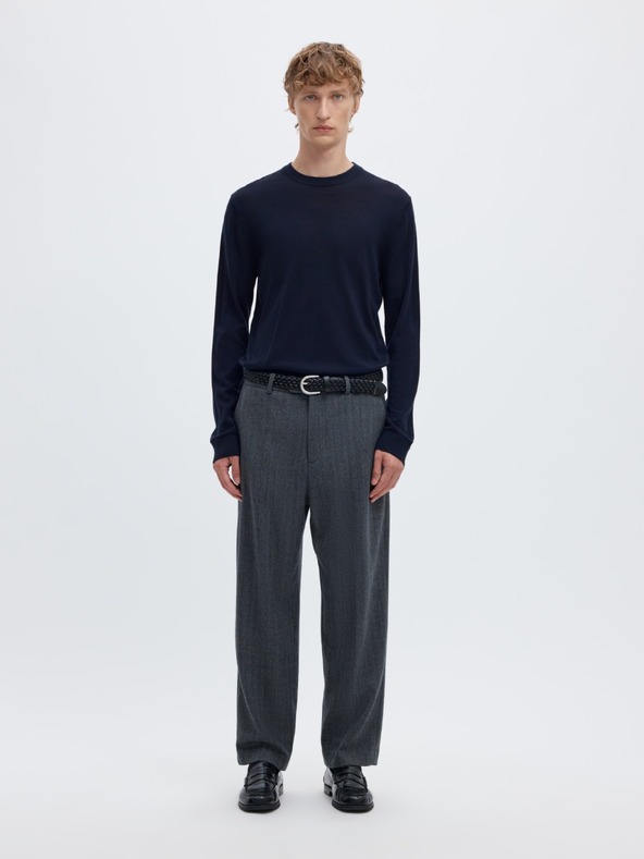 SELECTED Muški merino pulover navy blazer