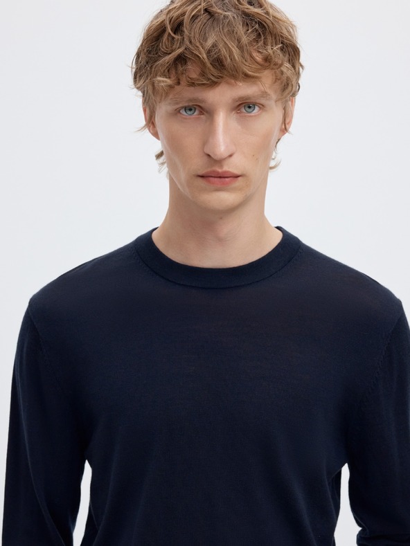 SELECTED Muški merino pulover navy blazer