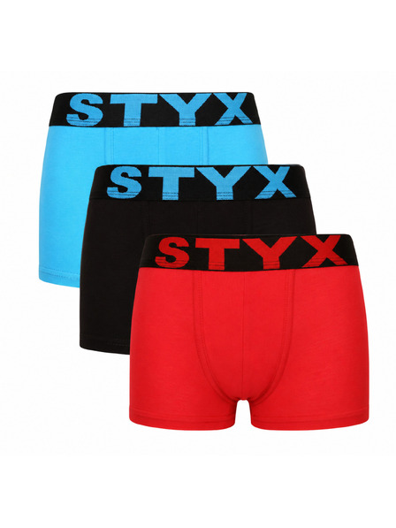 Styx Set od tri - dječji bokserski šorc Styx sportski elastičan šarene