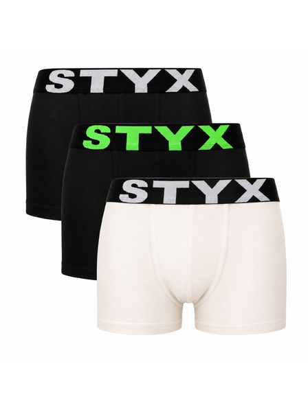 Styx Set od tri - dječji bokserski šorc Styx sportski elastičan šarene