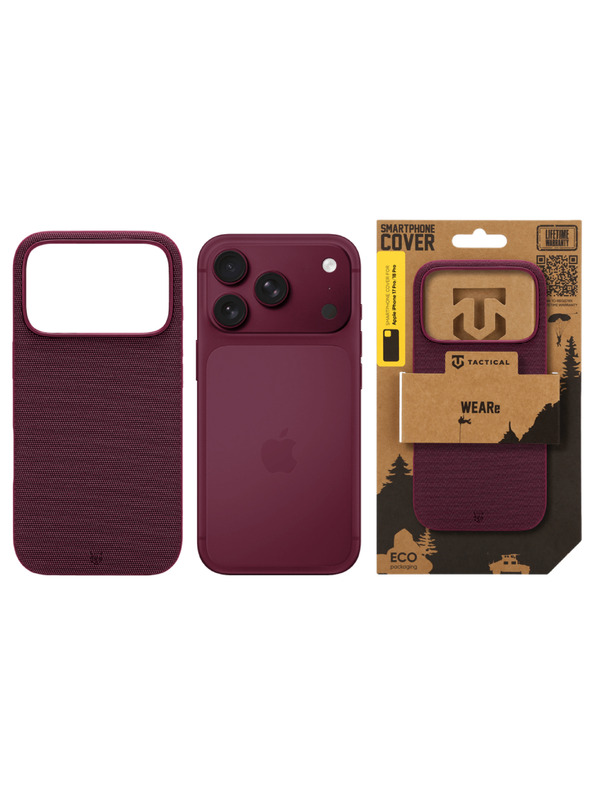Tactical Tactical MagForce WEARe Zaštita za Apple iPhone 17 Pro/18 Pro Burgundy