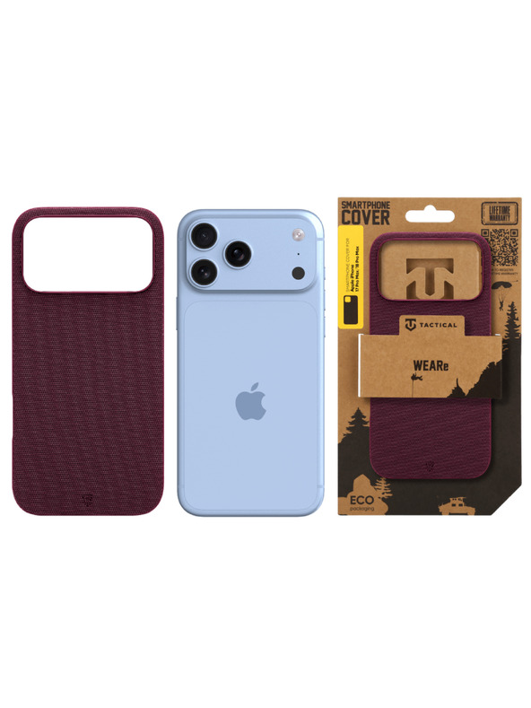 Tactical Tactical MagForce WEARe Zaštita za Apple iPhone 17 Pro Max/18 Pro Max Burgundy