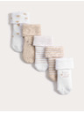 Marks & Spencer Froté čarape s "Born in 2026" i visokim udjelom pamuka (0–12 mjeseci), 5 pari Marks & Spencer bijela