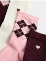 Marks & Spencer Set od 4 para čarapa do gležnja s visokim udjelom pamuka i geometrijskim uzorkom Marks & Spencer crvena