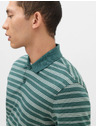 Marks & Spencer Prugasta polo majica od čiste pamuka tinturane u predi Marks & Spencer zelena