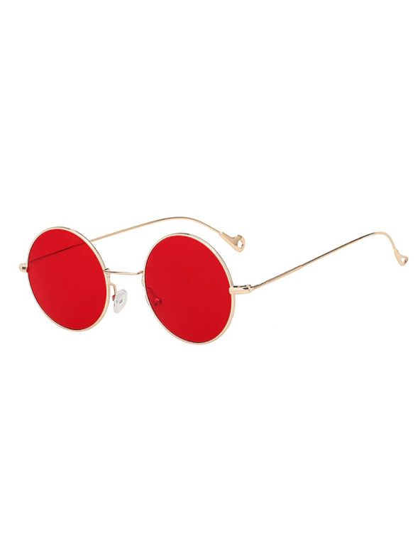 VEYREY VeyRey linen sunglasses Gunnel gold frame red lenses