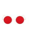 VEYREY VeyRey linen sunglasses Gunnel gold frame red lenses