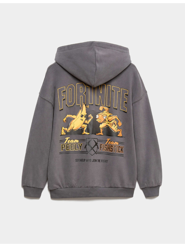 Marks & Spencer Hoodie od čistog pamuka s kapuljačom i grafičkim motivom Fortnite™ (6–16 godina) Marks & Spencer siva