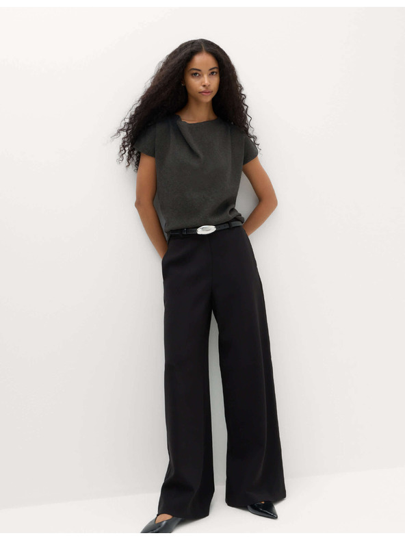 Marks & Spencer Pleteni top s naboranim izrezom i primjesom vune Marks & Spencer siva