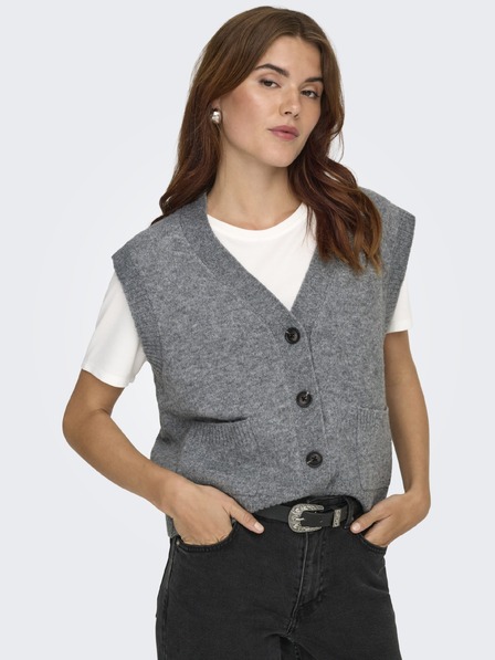 Jacqueline de Yong Kardigan bez rukava SUPER grey melange