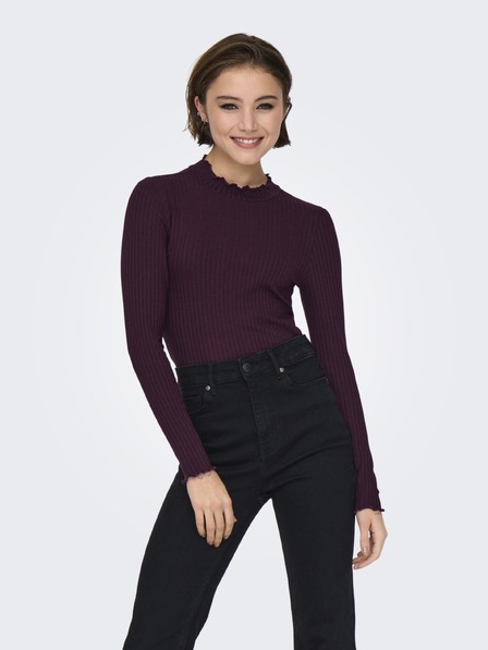 Jacqueline de Yong Majica s dugim rukavima FRANSISKA vinska