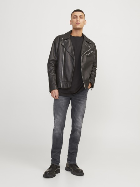 Jack & Jones JJIGLENN muske crne slim fit traperice