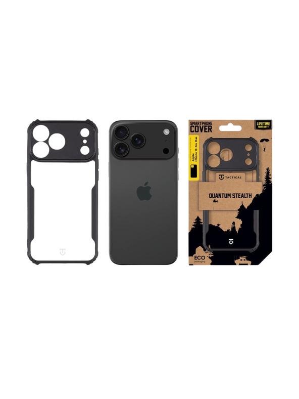 Tactical Tactical Quantum Stealth Zaštita za Apple iPhone 18 Pro Max Clear/Black