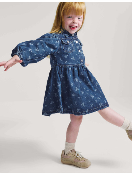 Marks & Spencer Denim cvjetne haljine (2–10 godina) Marks & Spencer mornarsko plava