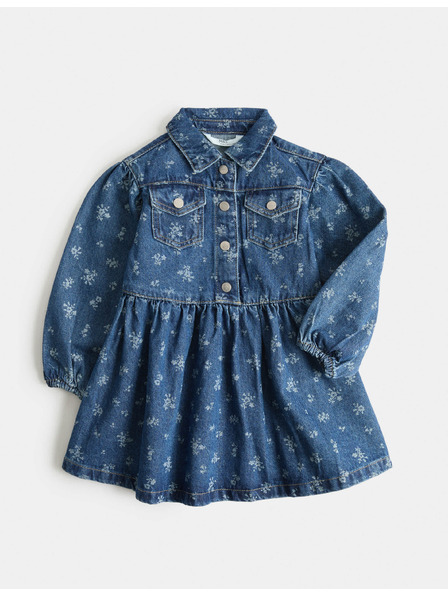 Marks & Spencer Denim cvjetne haljine (2–10 godina) Marks & Spencer mornarsko plava