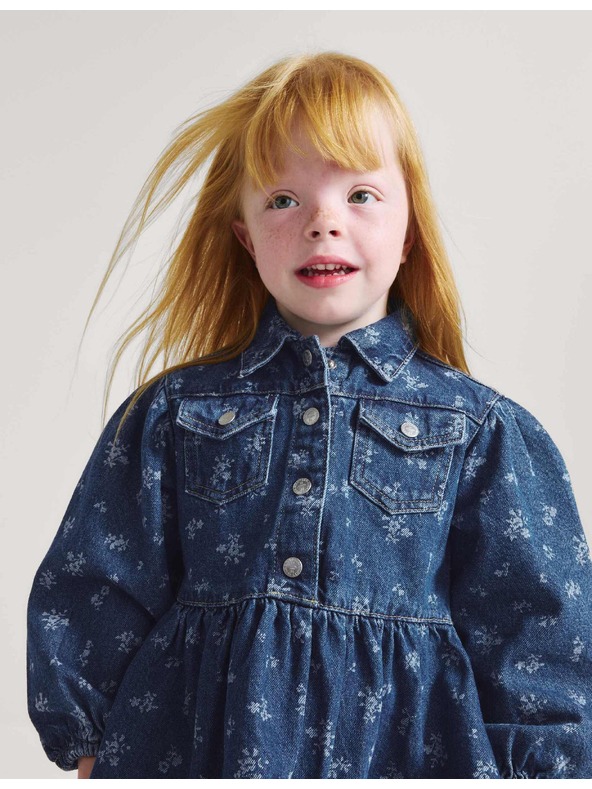 Marks & Spencer Denim cvjetne haljine (2–10 godina) Marks & Spencer mornarsko plava
