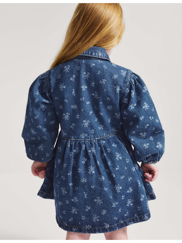 Marks & Spencer Denim cvjetne haljine (2–10 godina) Marks & Spencer mornarsko plava