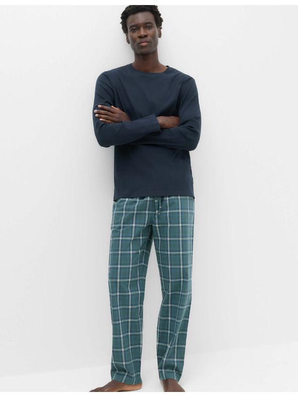 Marks & Spencer Marks & Spencer Green Check Pure Cotton Pidžama set