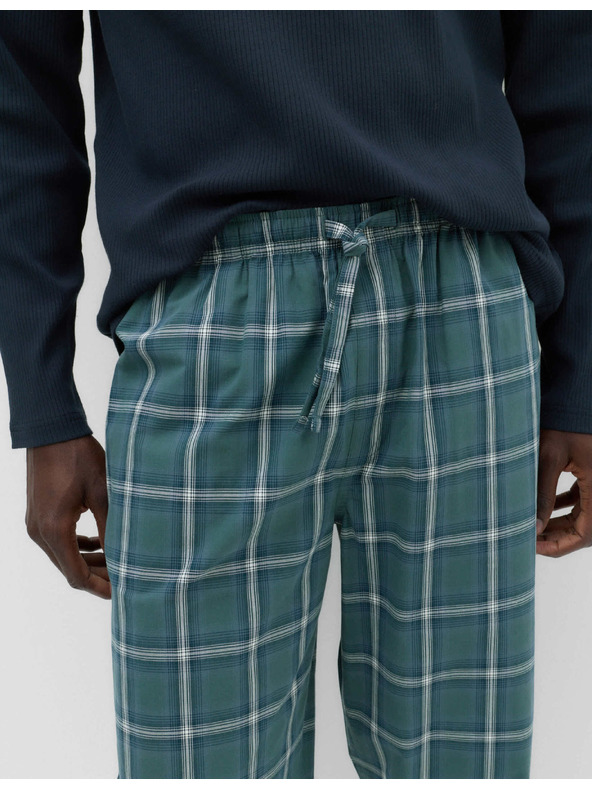Marks & Spencer Marks & Spencer Green Check Pure Cotton Pidžama set