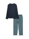 Marks & Spencer Marks & Spencer Green Check Pure Cotton Pidžama set