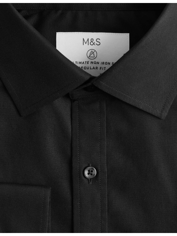 Marks & Spencer Pamučna klasična košulja s tretmanom bez željenja Marks & Spencer crna