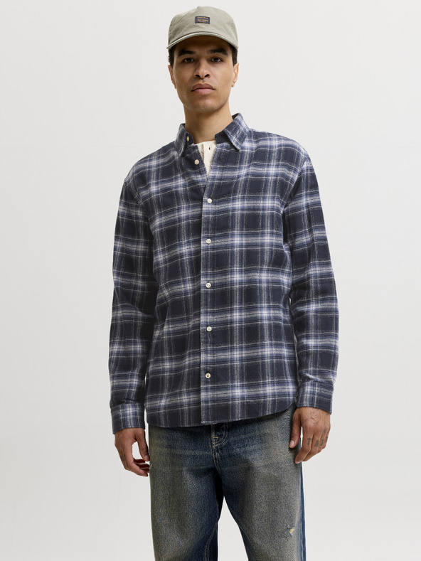 Jack & Jones Flanelaška moška karirano uzorovana košulja navy
