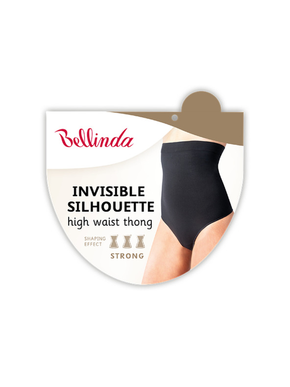 Bellinda INVISIBLE SILHOUETTE HIGH WAIST THONG - Ženske tanga za modeliranje s visokim strukom - crna