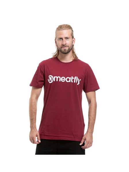 Meatfly Meatfly muške majice MF Logo Brown Red