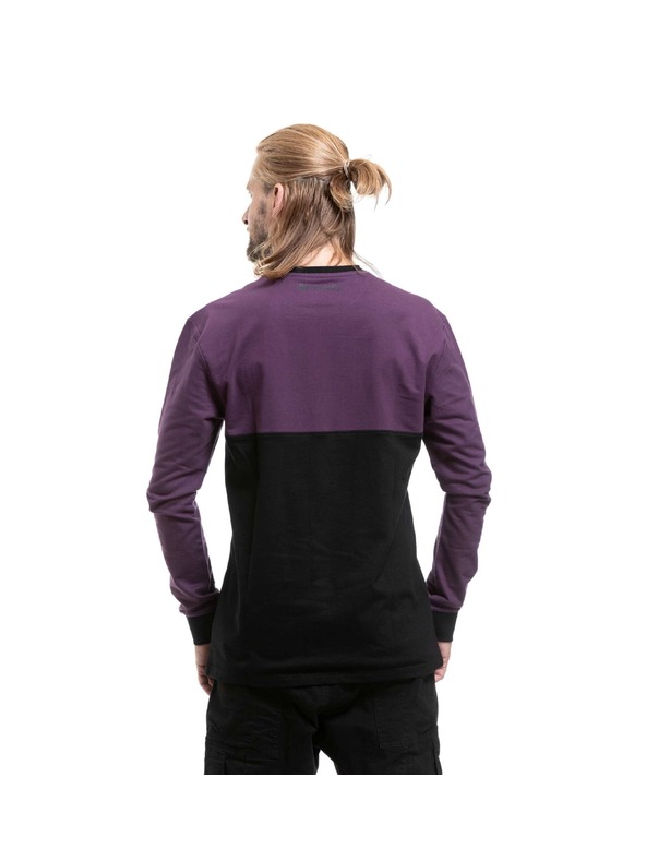 Meatfly Meatfly muška majica s dugim rukavima Harvey Deep Purple / Black
