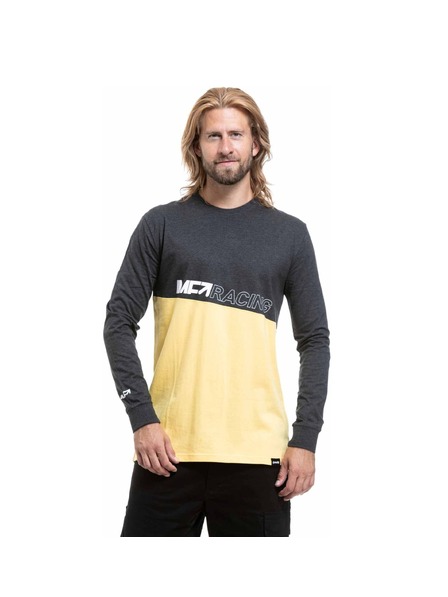 Meatfly Meatfly muška majica s dugim rukavima Judgement Yellow Cream / Charcoal Heather