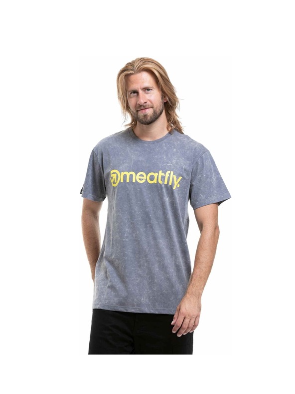 Meatfly Meatfly muška majica MF Logo Pewter Acid Wash