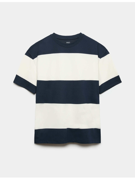 Marks & Spencer Premijumska oversized prugasta majica Marks & Spencer mornaričko plava