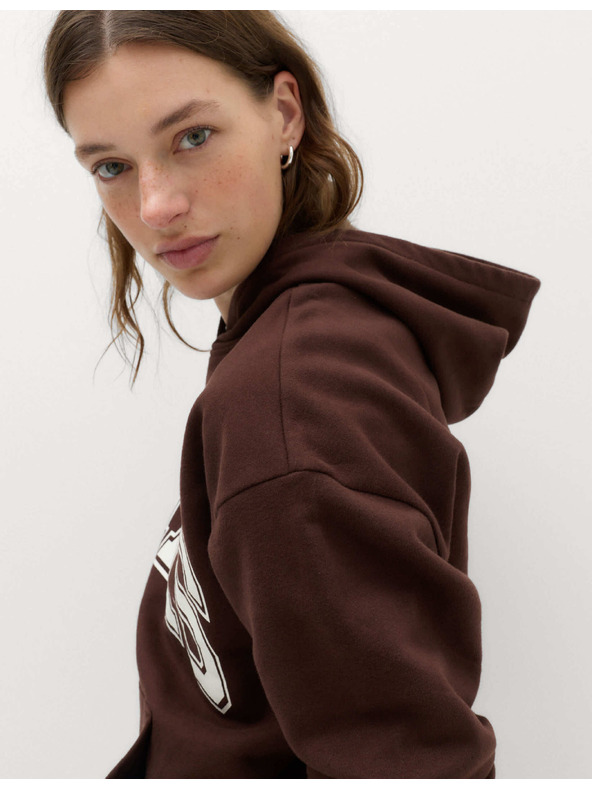 Marks & Spencer Grafički hoodie sa visokim udjelom pamuka Marks & Spencer smeđa