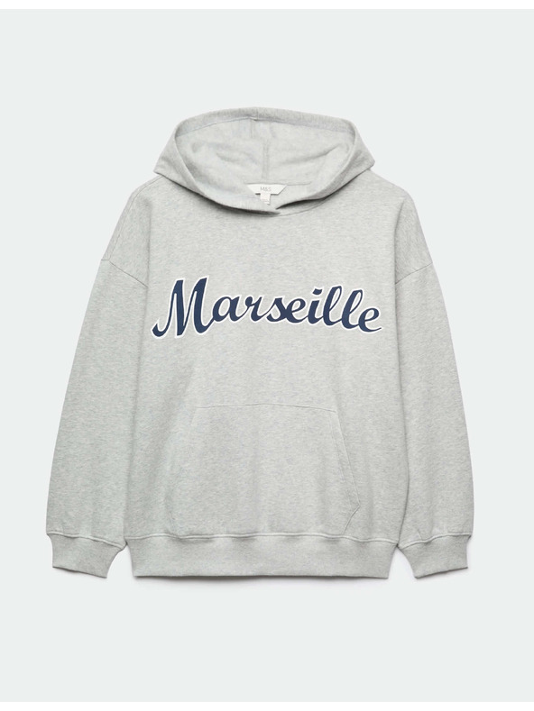 Marks & Spencer Grafički hoodie sa visokim udjelom pamuka Marks & Spencer siva